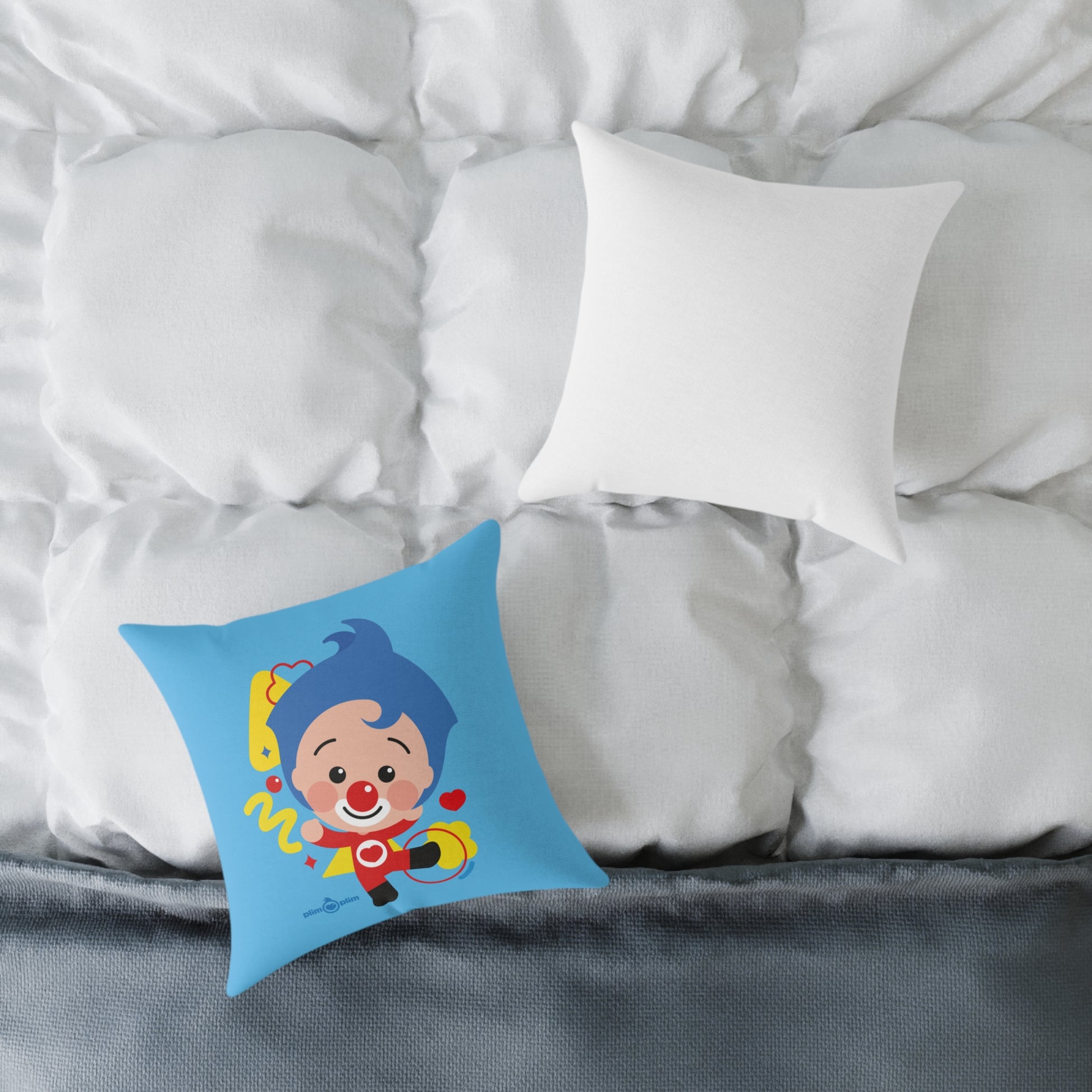 Plim Plim Square Poly Canvas Pillow