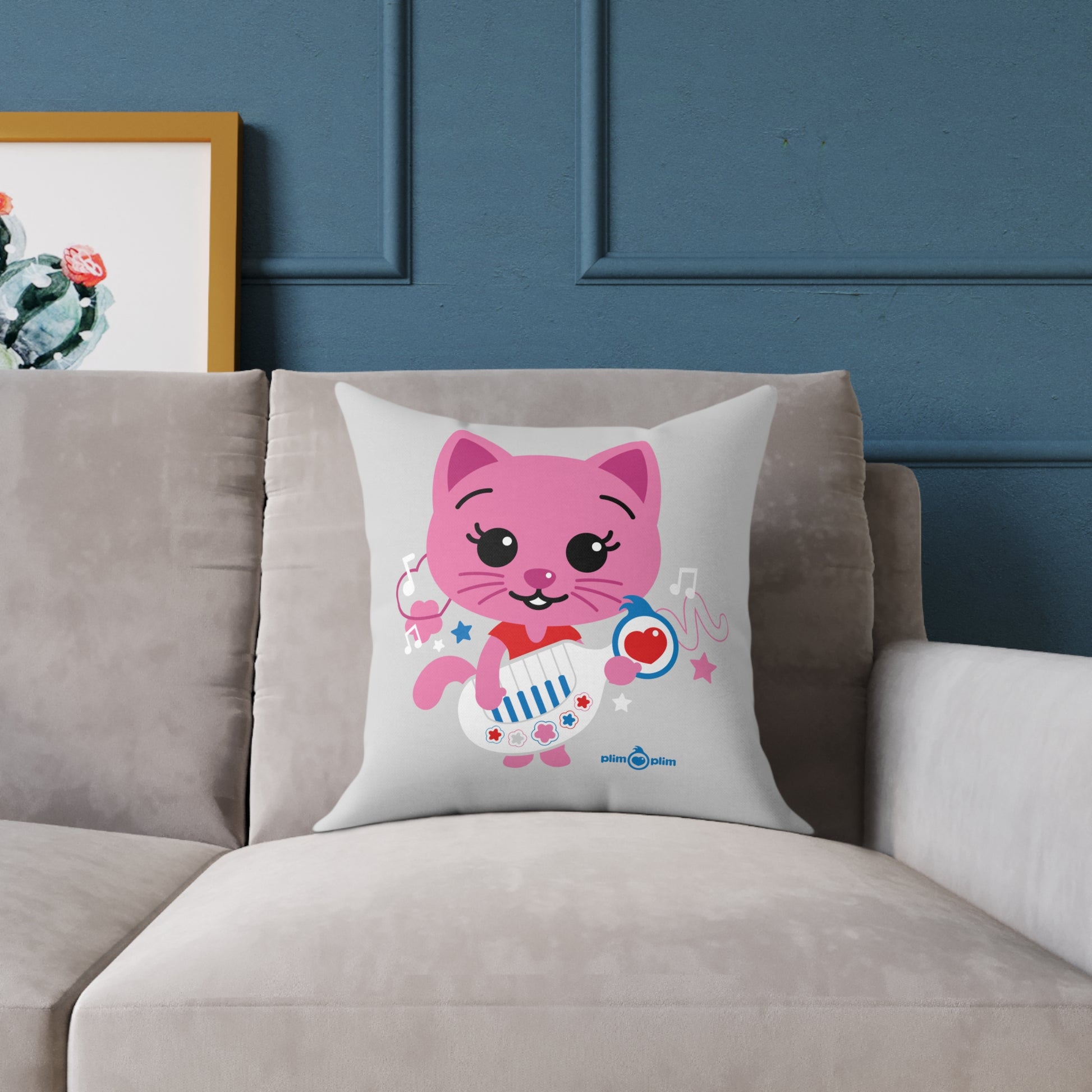 Plim Plim Mei Li Square Poly Canvas Pillow